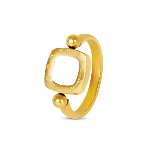 Anel Numeral Romano Banhado a Ouro 18K | BELLORIE