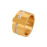 Anel Nara com Zircônia Banhado a Ouro 18K | BELLORIE
