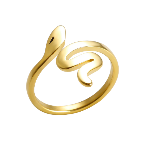 Anel Cobra Banhado a Ouro 18k | BELLORIE
