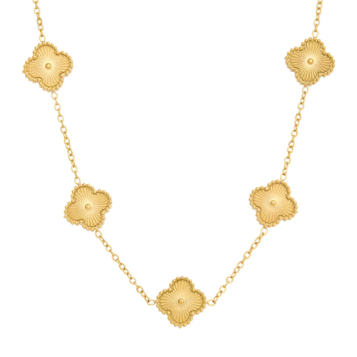 Colar Trevo Dourado Banhado a Ouro 18k | BELLORIE
