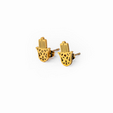 Brincos de Mão Hamsa Banhado a Ouro 18k | BELLORIE