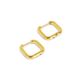 Brinco de argola quadrado Banhado a Ouro 18K | BELLORIE