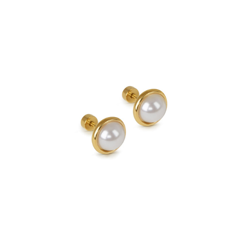 Brincos de Pérola Banhado a Ouro 18K | BELLORIE