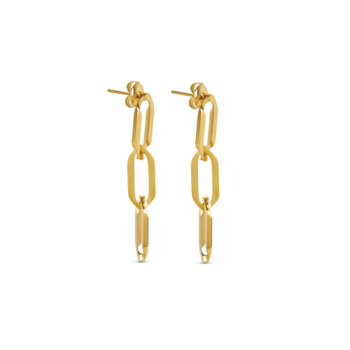 Brinco em Elos Banhado a Ouro 18k | BELLORIE