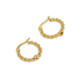 Brinco de Corda Torcida Banhado a Ouro 18K | BELLORIE