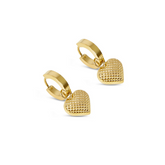 Brinco Pingente Coração Banhado a Ouro 18k | BELLORIE