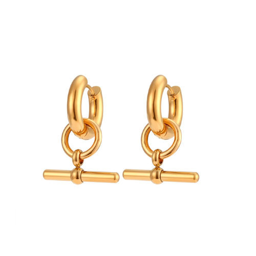 Brinco Argolinha com Pingente Banhado a Ouro 18K | BELLORIE