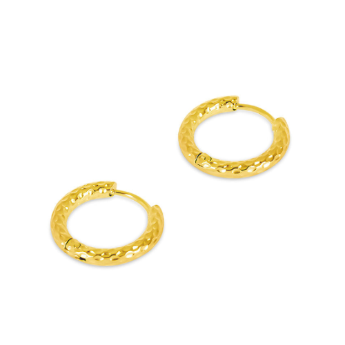 Brincos Mirage Texturizados Banhado a Ouro 18K | BELLORIE
