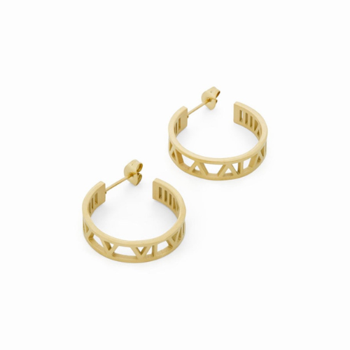 Brinco Argola com Números Romanos Banhado a Ouro 18k | BELLORIE