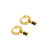 Brinco Dourado com Zircônia e Opala Banhado a Ouro 18K | BELLORIE