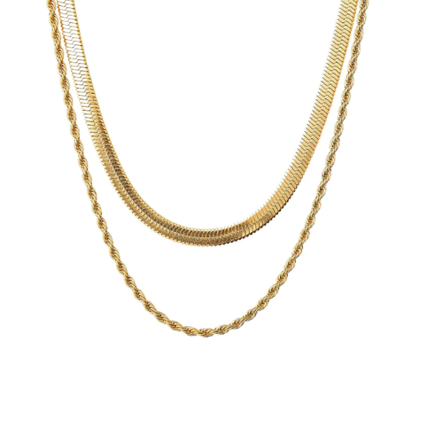 Colar Duplo Lunelle Banhado Ouro 18K | BELLORIE