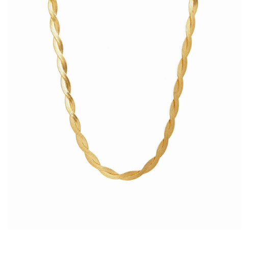 Colar Trançado 2 Camadas Banhado a Ouro 18k | BELLORIE