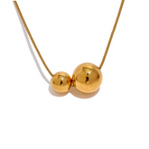 Colar com Pingente Bola Dupla Banhado a Ouro 18k | BELLORIE