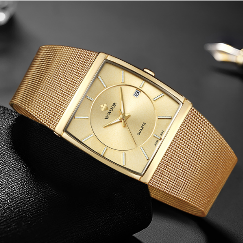 Relógio BELLORIE com Pulseira de Malha Banhado a ouro 18k | BELLORIE