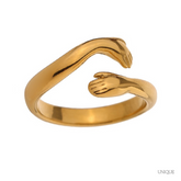 Anel Abraço Banhado a Ouro 18K | BELLORIE
