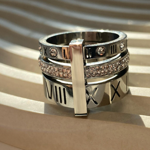 Anel Triplo Romano Prata | BELLORIE