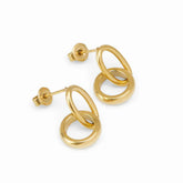 Brincos Argola Dupla Solea Banhado a Ouro 18K | BELLORIE