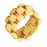 Anel Elos de Relógios Banhado a Ouro 18k | BELLORIE