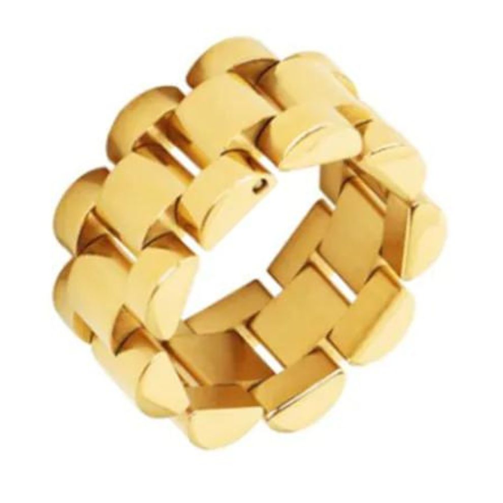 Anel Elos de Relógios Banhado a Ouro 18k | BELLORIE