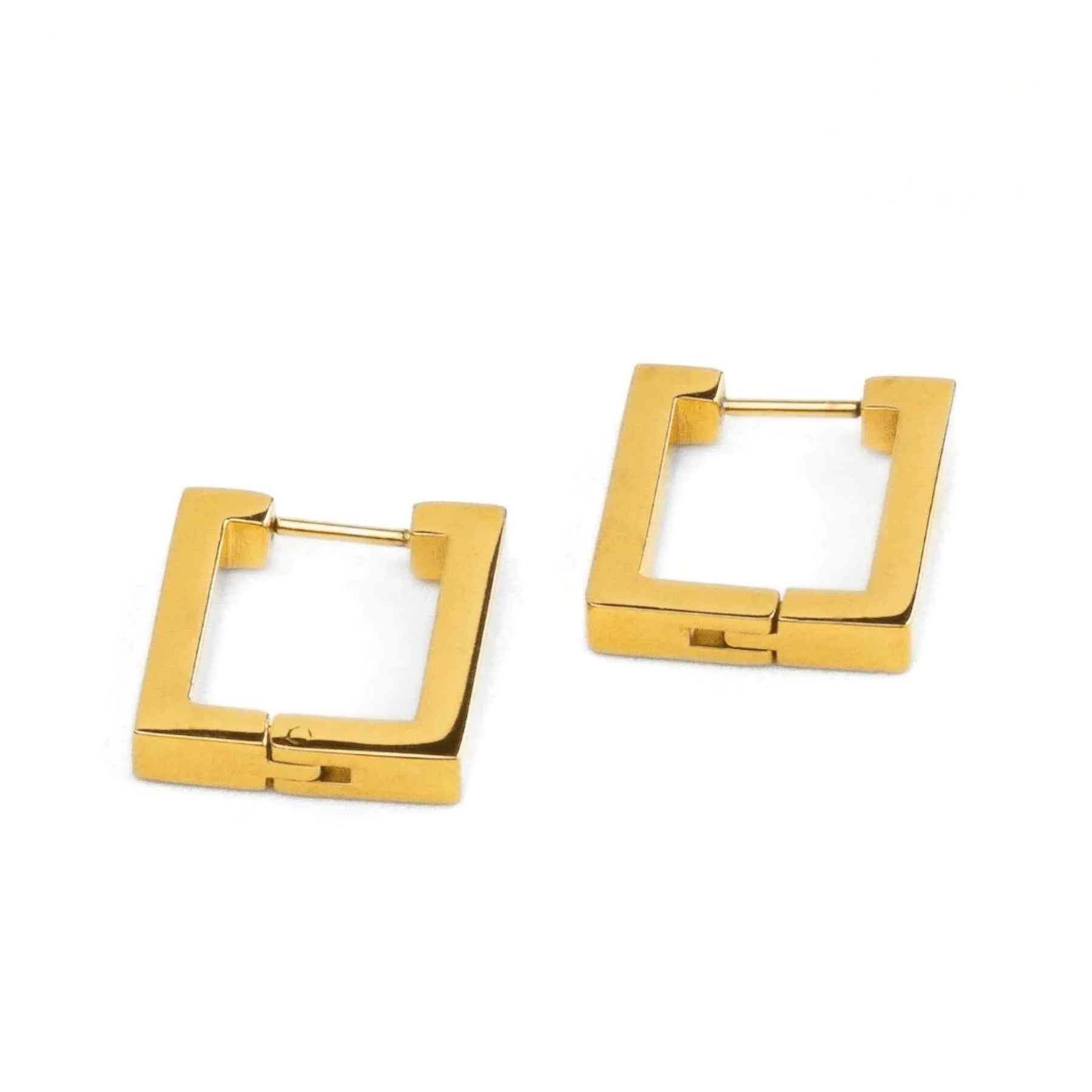 Brincos Quadrados Banhado a Ouro 18k | BELLORIE