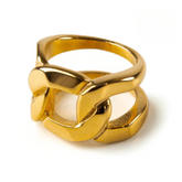 Anel em Elos Banhado a Ouro 18k | BELLORIE