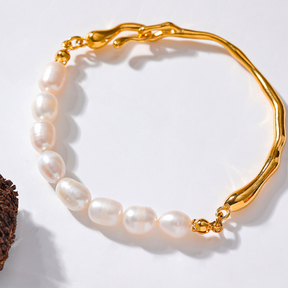 Pulseira com Pérolas Naturais Barrocas | BELLORIE