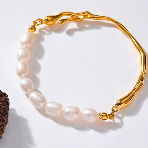 Pulseira com Pérolas Naturais Barrocas | BELLORIE