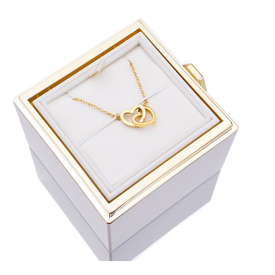Colar Personalizado Coração Unido com Caixa Rotativa - Bellorie