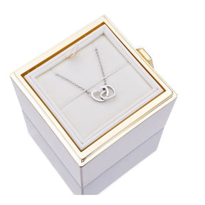 Colar Personalizado Coração Unido com Caixa Rotativa - Bellorie