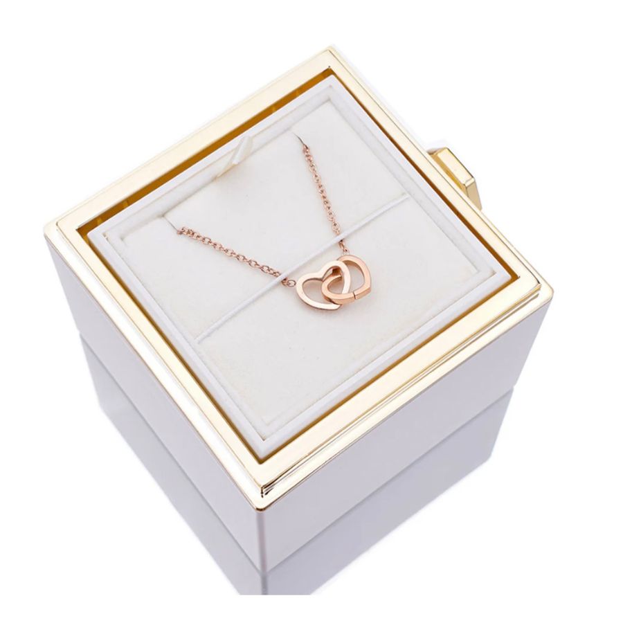 Colar Personalizado Coração Unido com Caixa Rotativa - Bellorie