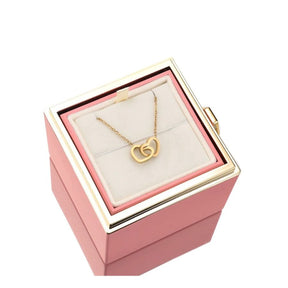 Colar Personalizado Coração Unido com Caixa Rotativa - Bellorie