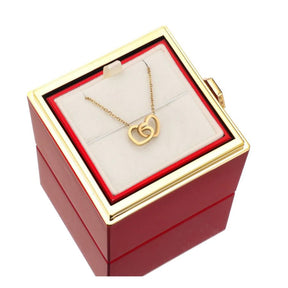 Colar Personalizado Coração Unido com Caixa Rotativa - Bellorie