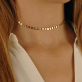 Gargantilha Geométrica Banhada a Ouro 18k | BELLORIE