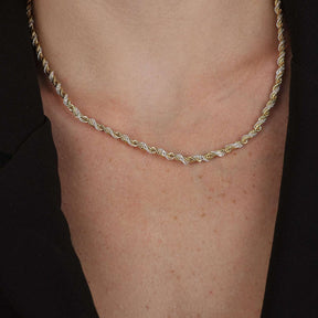 Colar Elo Baiano em Ouro 24K e Ouro Branco – Bellorie