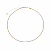 Choker em Ouro 24K Riviera com Pedras Brancas – Bellorie
