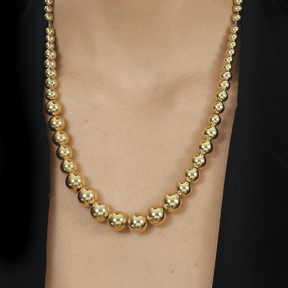 Colar em Ouro 24K Bolas Crescentes – Bellorie
