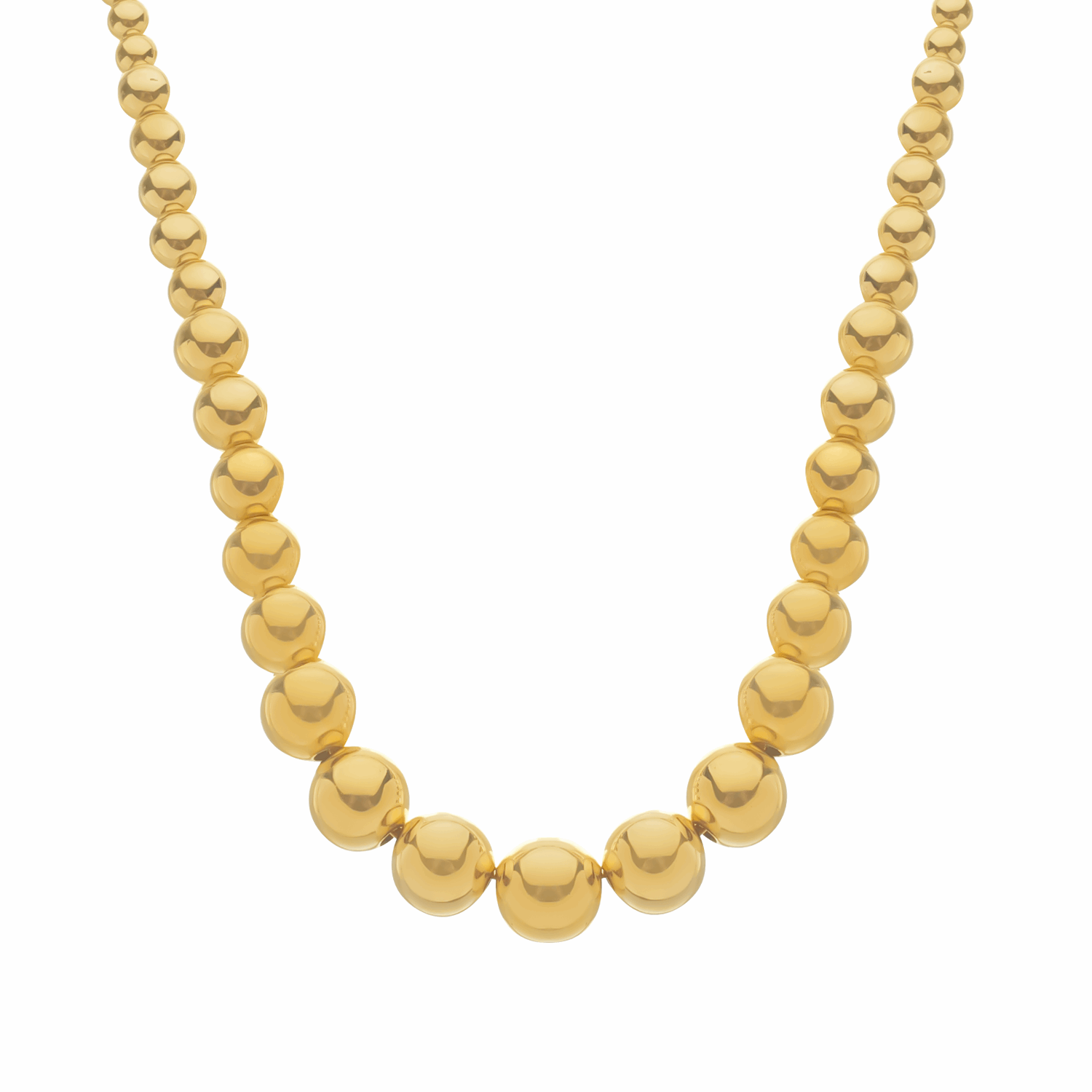 Colar em Ouro 24K Bolas Crescentes – Bellorie