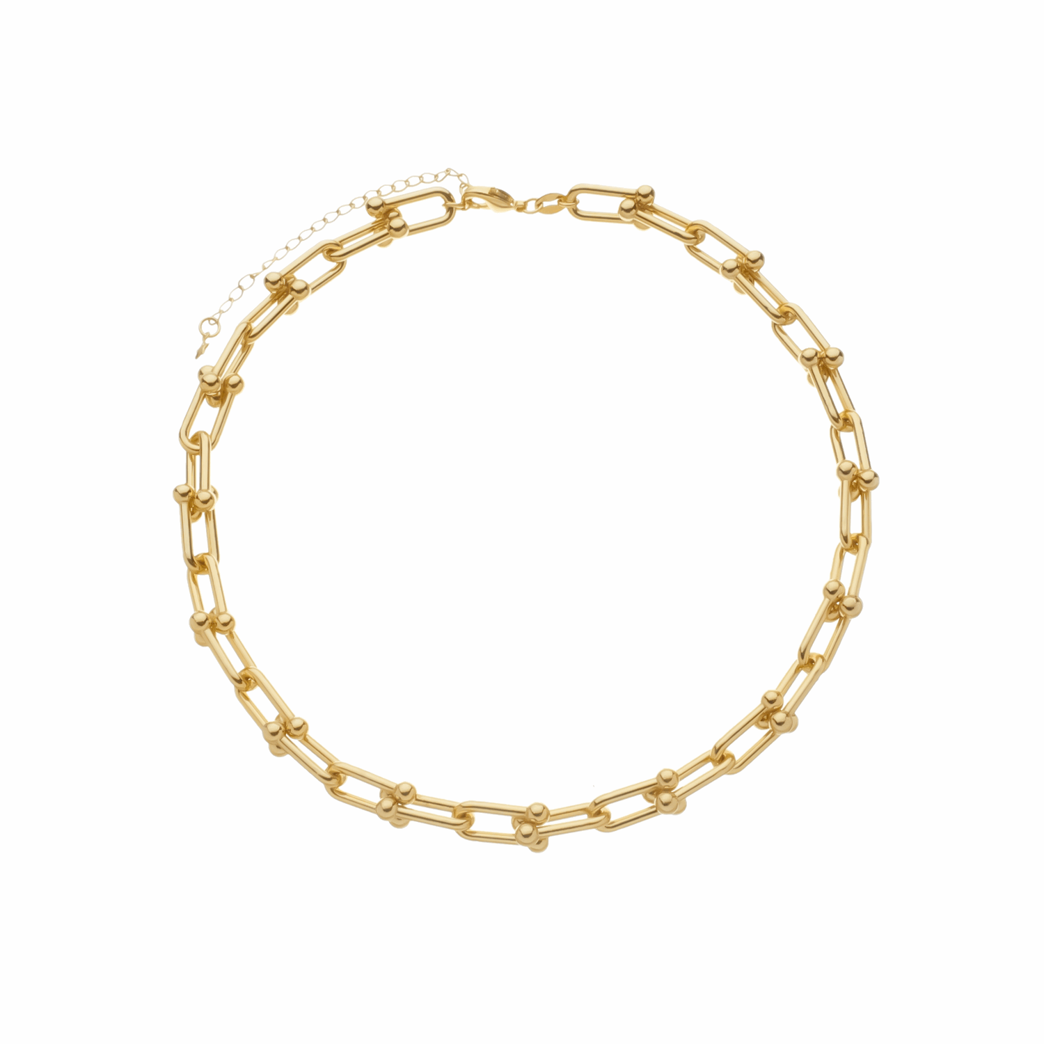 Choker em Ouro 24K Corrente Elos Largos – Bellorie