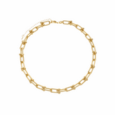 Choker em Ouro 24K Corrente Elos Largos – Bellorie