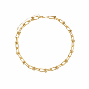 Choker em Ouro 24K Corrente Elos Largos – Bellorie