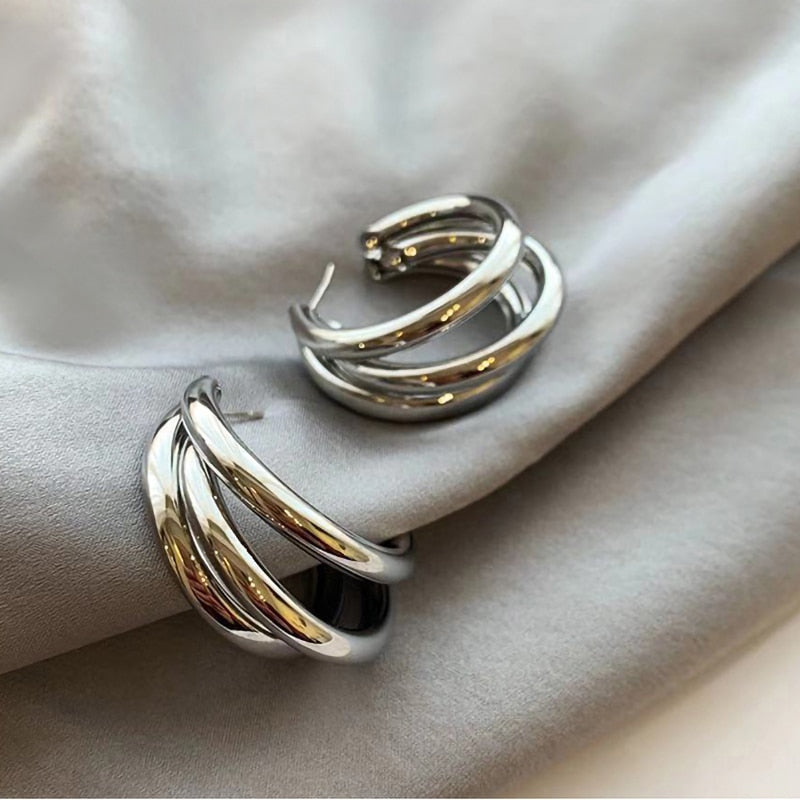 Brinco Argola Três Camadas | BELLORIE