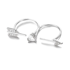 Anel Duplo Flecha com Cristal de Zircônia | BELLORIE