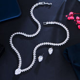 Conjunto Riviera Colar e Brincos de Cristais de Zirconia | BELLORIE