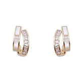 Brinco Meia Lua Duplo Dourado | BELLORIE