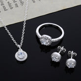 Conjunto em Prata 925 Colar Anel e Brinco | BELLORIE