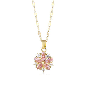 Colar Flor Turquesa Rose Banhado a Ouro 18k | BELLORIE