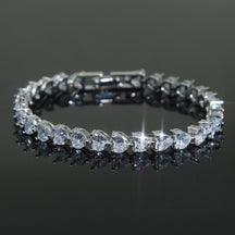 Pulseira Riviera Coração Cristais de Zircônia | BELLORIE