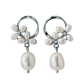 Brinco Flores Pingente de Perola | BELLORIE