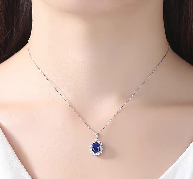 Colar Elegante com Pedra de Zircônia Azul | BELLORIE