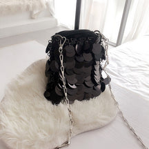 Bolsa de Ombro Luxury Lantejoulas de Metal | BELLORIE